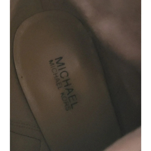 WOMENS' MICHAEL KORS CHAIN EMBELLISHED LEATHER ANKLE BOOTS BOOTIES BLACK SZ 6 M - Picture 4 of 10